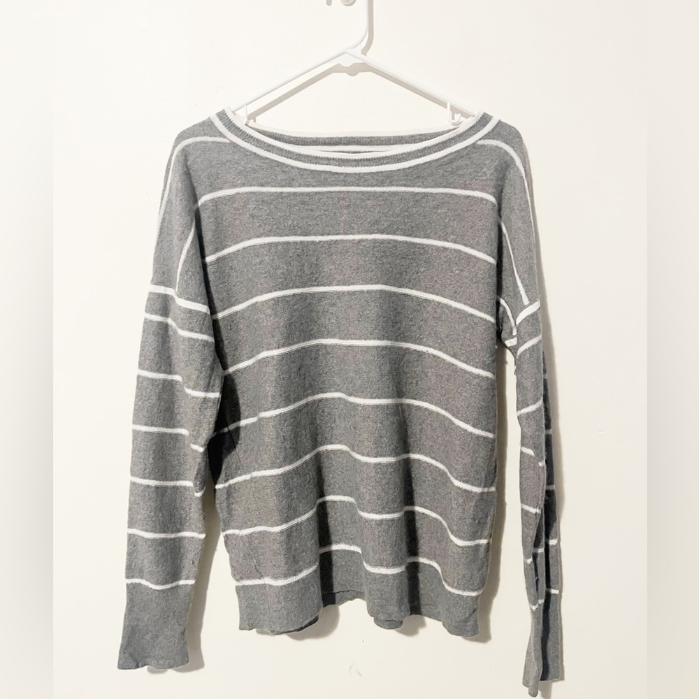 Banana Republic x Filpucci Italian Yarn Striped Boat Neck Knit Sweater